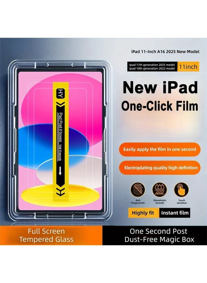 Auto Align iPad 11th Generation Screen Protector 9H Hardness Anti Scratch Dust Removal - Image 1